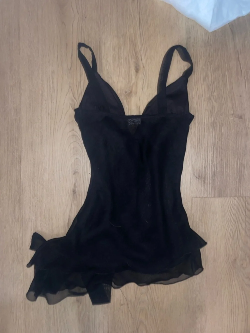 Black Sheer Wrap Tank Top - Picture 4 of 4